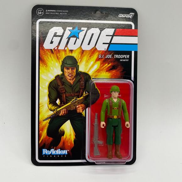 G.I. Joe Super7 3.75" Action Figure Trooper Infantry Pink Skin New Sealed - Picture 2 of 5
